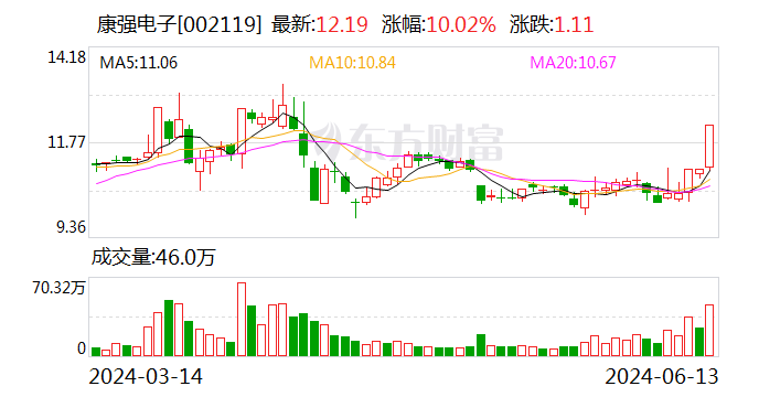 6月13日龙虎榜：9200万抢筹康强电子 机构净买入10只股  第1张