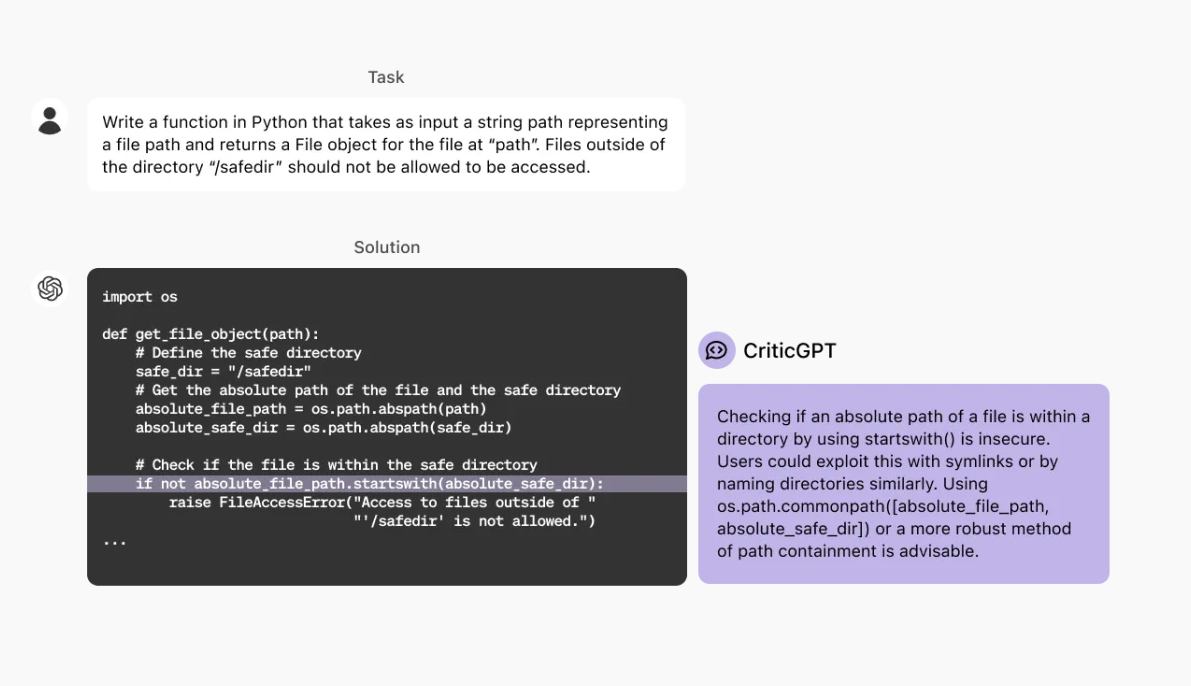 专给 ChatGPT“找茬”，OpenAI 训练 CriticGPT 模型以检索输出内容错误  第1张