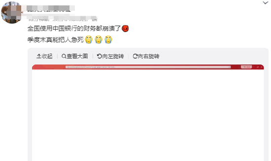 中国银行网银崩了？客服回应：企业电子银行服务器有网络异常波动，已安排专人跟进处理