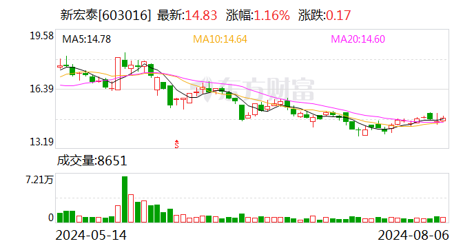 新宏泰：8月22日召开2024年第一次临时股东大会