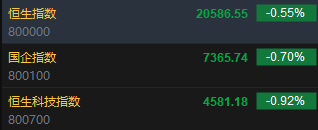 快讯：恒指低开0.55% 科指跌0.92%科网股、汽车股普跌  第2张